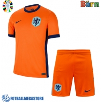 Fotballdrakt Barn Nederland Hjemmedraktsett EM 2024 Kortermet (+ Korte bukser)